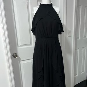 Black high low dress